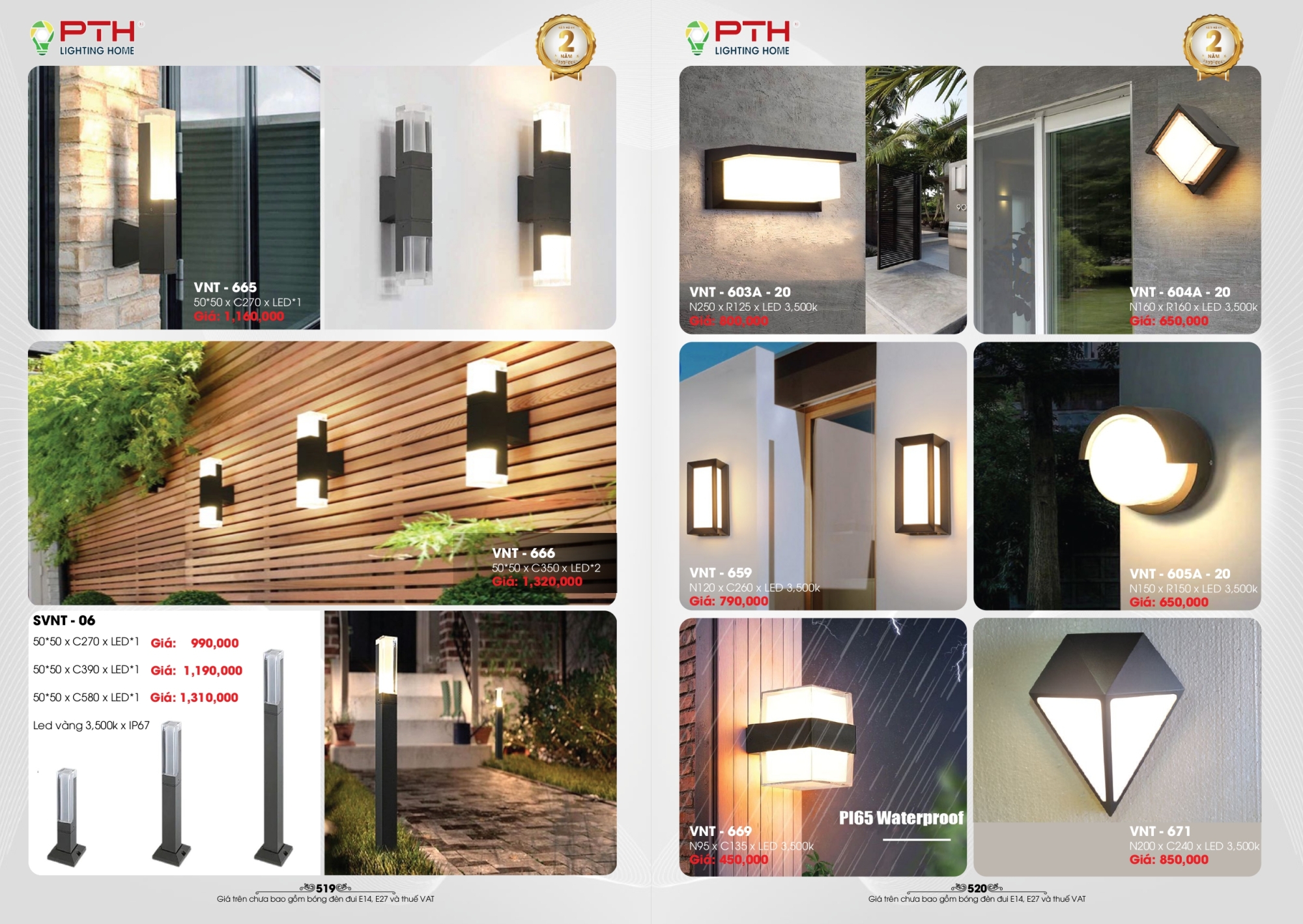 Bảng giá đèn trang trí PTH Lighting Home 2026